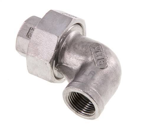90-Grad-Verschraubung Rp3/8'' Innengewinde Edelstahl konische Dichtung 16bar (224.8psi)