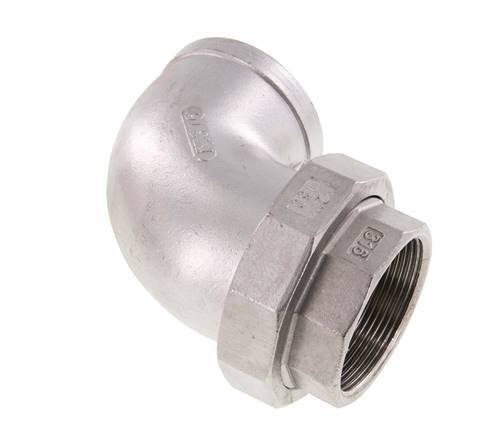 90-Grad-Verschraubung Rp2''-Buchse Edelstahl konische Dichtung 16bar (224.8psi)