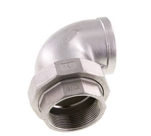 90-Grad-Verschraubung Rp2''-Buchse Edelstahl konische Dichtung 16bar (224.8psi)