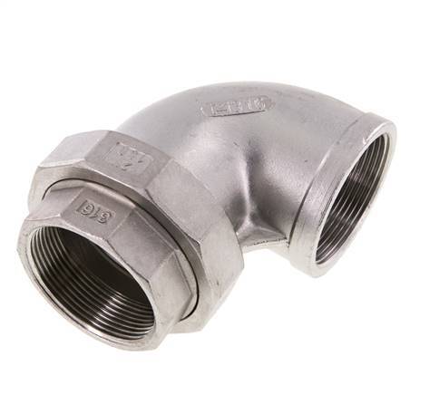90-Grad-Verschraubung Rp2''-Buchse Edelstahl konische Dichtung 16bar (224.8psi)