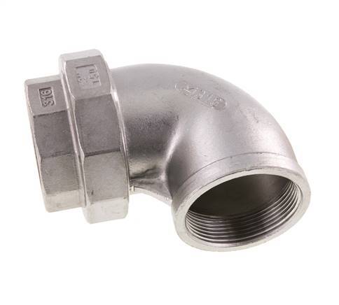 90-Grad-Verschraubung Rp2''-Buchse Edelstahl konische Dichtung 16bar (224.8psi)