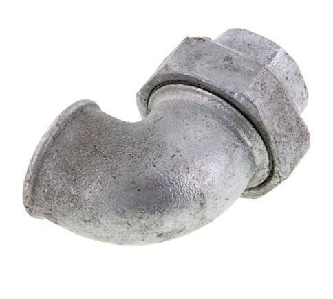 90-Grad-Verschraubung Rp1 1/2'' Innengewinde Gusseisen Konische Dichtung 25bar (351.25psi)
