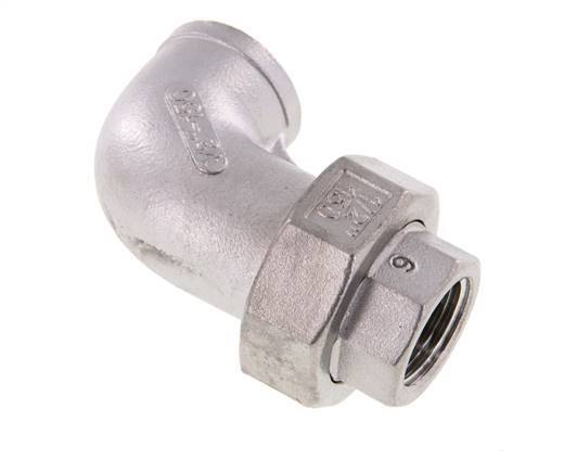 90-Grad-Verschraubung Rp1/2'' Innengewinde Edelstahl konische Dichtung 16bar (224.8psi)