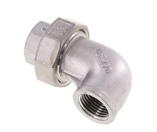90-Grad-Verschraubung Rp1/2'' Innengewinde Edelstahl konische Dichtung 16bar (224.8psi)