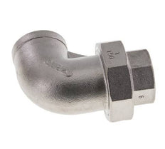 90Grad abgewinkelter Verschraubungsanschluss Rp1'' Weiblich Edelstahl Flachdichtung PTFE 16bar (224.8psi)