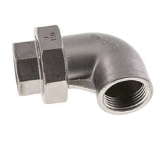 90Grad abgewinkelter Verschraubungsanschluss Rp1'' Weiblich Edelstahl Flachdichtung PTFE 16bar (224.8psi)