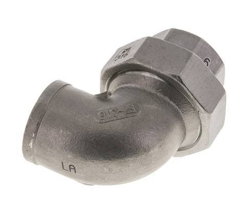 90 Grad abgewinkelter Verschraubungsanschluss Rp3/4'' Innengewinde Edelstahl Flachdichtung PTFE 16bar (224.8psi)