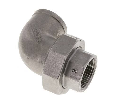 90 Grad abgewinkelter Verschraubungsanschluss Rp3/4'' Innengewinde Edelstahl Flachdichtung PTFE 16bar (224.8psi)