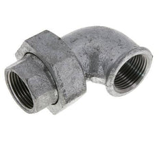 90Grad abgewinkelter Verschraubungsanschluss Rp1'' Weiblich Gusseisen Flachdichtung Centellen 25bar (351.25psi)