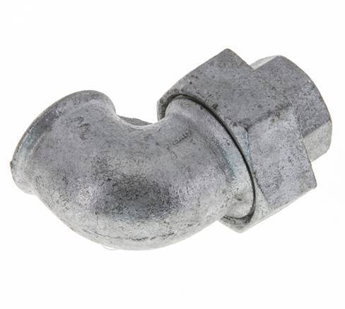 90Grad abgewinkelter Verschraubungsanschluss Rp1'' Weiblich Gusseisen Flachdichtung Centellen 25bar (351.25psi)