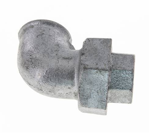 90Grad abgewinkelter Verschraubungsanschluss Rp1'' Weiblich Gusseisen Flachdichtung Centellen 25bar (351.25psi)