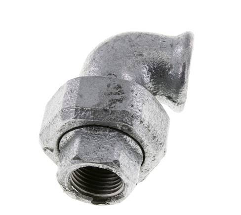 90Grad Winkelverschraubung Rp1/2'' Weiblich Gusseisen Flachdichtung Centellen 25bar (351.25psi)