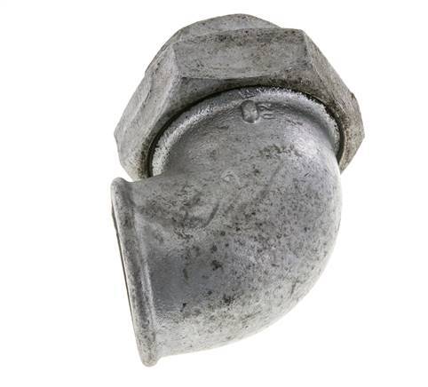 90Grad abgewinkelter Verschraubungsanschluss Rp2'' Weiblich Gusseisen Flachdichtung Centellen 25bar (351.25psi)