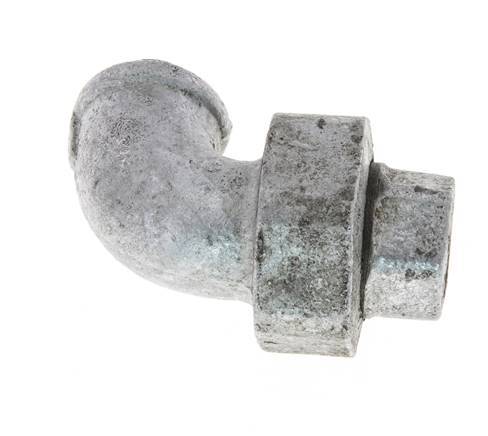 90 Grad abgewinkelter Verschraubungsanschluss Rp3/8'' Weiblich Gusseisen Flachdichtung Centellen 25bar (351.25psi)