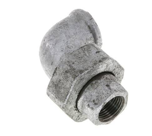 90 Grad abgewinkelter Verschraubungsanschluss Rp3/8'' Weiblich Gusseisen Flachdichtung Centellen 25bar (351.25psi)
