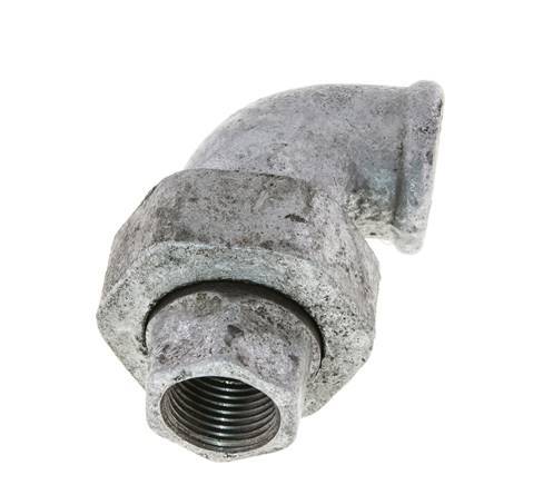 90 Grad abgewinkelter Verschraubungsanschluss Rp3/8'' Weiblich Gusseisen Flachdichtung Centellen 25bar (351.25psi)