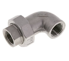 90Grad abgewinkelter Verschraubungsanschluss Rp1/2'' Weiblich Edelstahl Flachdichtung PTFE 16bar (224.8psi)