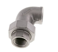 90Grad abgewinkelter Verschraubungsanschluss Rp1/2'' Weiblich Edelstahl Flachdichtung PTFE 16bar (224.8psi)