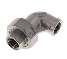 90Grad abgewinkelter Verschraubungsanschluss Rp3/8'' Innengewinde Edelstahl Flachdichtung PTFE 16bar (224.8psi)
