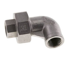 90Grad abgewinkelter Verschraubungsanschluss Rp3/8'' Innengewinde Edelstahl Flachdichtung PTFE 16bar (224.8psi)