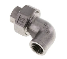 90Grad abgewinkelter Verschraubungsanschluss Rp3/8'' Innengewinde Edelstahl Flachdichtung PTFE 16bar (224.8psi)