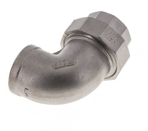 90Grad abgewinkelter Verschraubungsanschluss Rp1 1/4'' Female Edelstahl Flachdichtung PTFE 16bar (224.8psi)