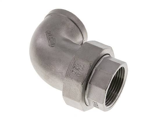 90Grad abgewinkelter Verschraubungsanschluss Rp1 1/4'' Female Edelstahl Flachdichtung PTFE 16bar (224.8psi)