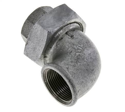 90Grad Winkelverschraubung Rp1 1/4'' Female Gusseisen Flachdichtung Centellen 25bar (351.25psi)