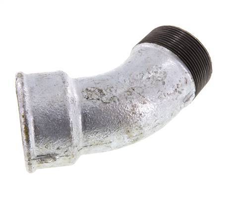 Winkelverschraubung 45° R2'' Außengewinde x Rp2'' Innengewinde Gusseisen 25bar (351.25psi)