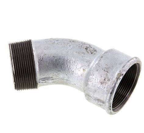 Winkelverschraubung 45° R2'' Außengewinde x Rp2'' Innengewinde Gusseisen 25bar (351.25psi)