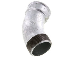 Winkelverschraubung 45° R2 1/2'' Außengewinde x Rp2 1/2'' Innengewinde Gusseisen 25bar (351.25psi)