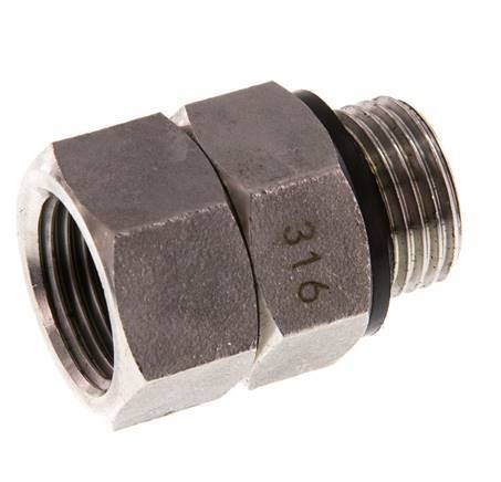 Drehdurchführung G1/2'' Innengewinde x Außengewinde Heißwasser Edelstahl FKM 30bar (421.5psi)