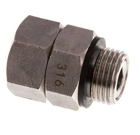 Drehdurchführung G1/2'' Innengewinde x Außengewinde Heißwasser Edelstahl FKM 30bar (421.5psi)