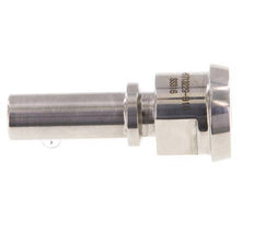 DIN 11851 Sanitärarmatur (Molkerei) 28mm Konus x 1/2 Zoll (13 mm) Schlauchsäule Edelstahl Sicherheitsmanschette