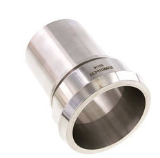 DIN 11851 Sanitärarmatur (Molkerei) 100mm Konus x 3 Zoll (75 mm) Schlauchsäule Sicherheitsmanschette aus Edelstahl