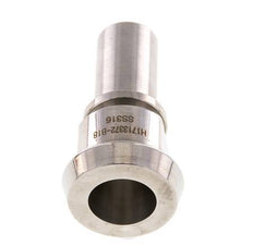 DIN 11851 Sanitärarmatur (Molkerei) 36mm Konus x 3/4 Zoll (19 mm) Schlauchsäule Edelstahl Sicherheitsmanschette