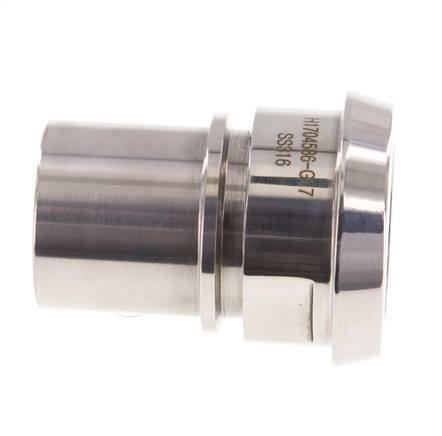DIN 11851 Sanitärarmatur (Molkerei) 56mm Konus x 1 1/2 Zoll (38 mm) Schlauchsäule Edelstahl Sicherheitsmanschette