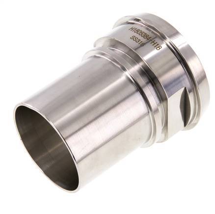 DIN 11851 Sanitärarmatur (Molkerei) 86mm Konus x 2 1/2 Zoll (65 mm) Schlauchsäule Sicherheitsmanschette aus Edelstahl