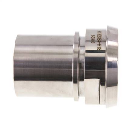 DIN 11851 Sanitärarmatur (Molkerei) 86mm Konus x 2 1/2 Zoll (65 mm) Schlauchsäule Sicherheitsmanschette aus Edelstahl