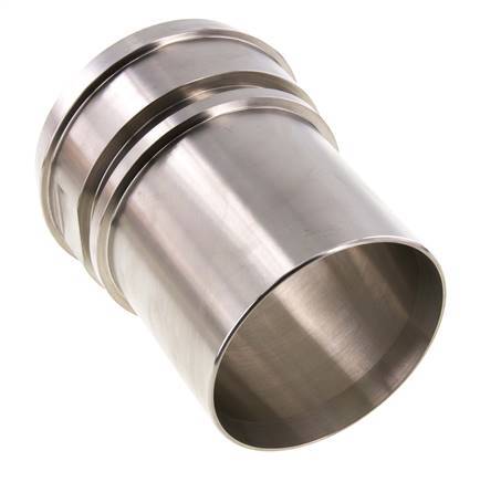 DIN 11851 Sanitärarmatur (Molkerei) 120mm Konus x 4 Zoll (100 mm) Schlauchsäule Edelstahl Sicherheitsmanschette