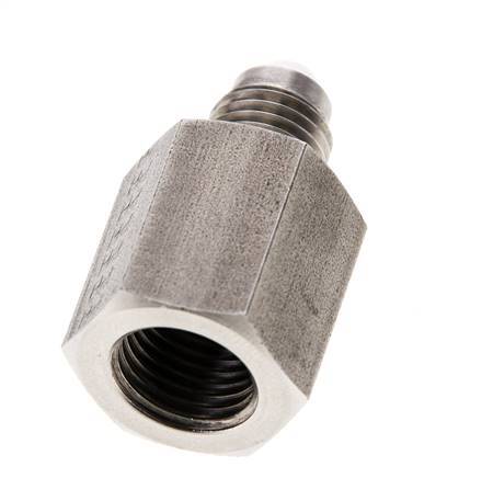 JIC Reduziernippel G1/4'' Innengewinde x UNF 7/16''-20 Außengewinde Edelstahl 310bar (4355.5psi)