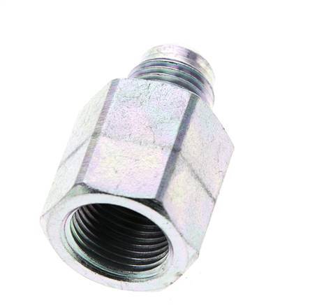 JIC Reduziernippel G3/8'' Innengewinde x UNF 9/16''-18 Außengewinde Stahl 275bar (3863.75psi)