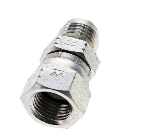 JIC Nippel UNF 9/16''-18 Außengewinde x Innengewinde Stahl 275bar (3863.75psi)