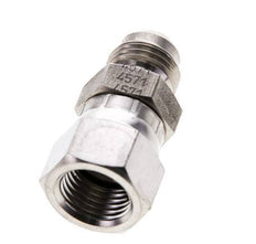 JIC Nippel UNF 9/16''-18 Außengewinde x Innengewinde Edelstahl 275bar (3863.75psi)