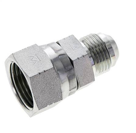 JIC Reduziernippel UNF 7/8''-14 Außengewinde x UN 1-1/16''-12 Innengewinde Stahl 210bar (2950.5psi)