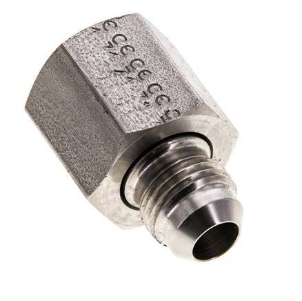 JIC Reduziernippel UNF 9/16''-18 Außengewinde x UNF 3/4''-16 Innengewinde Edelstahl 275bar (3863.75psi)
