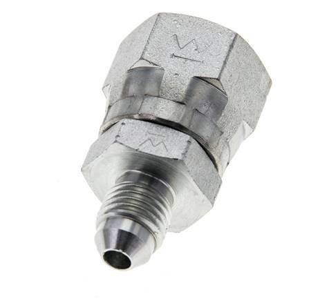 JIC Reduziernippel UNF 7/16''-20 Außengewinde x UNF 3/4''-16 Innengewinde Stahl 275bar (3863.75psi)