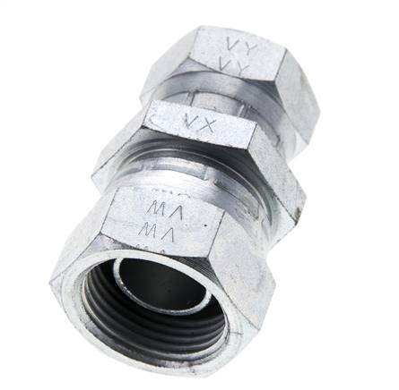 Reduzierstück gerade G1/2'' x G3/4'' Innengewinde Hochdruck Stahl 60° Konus 175bar (2458.75psi) Hydraulisch