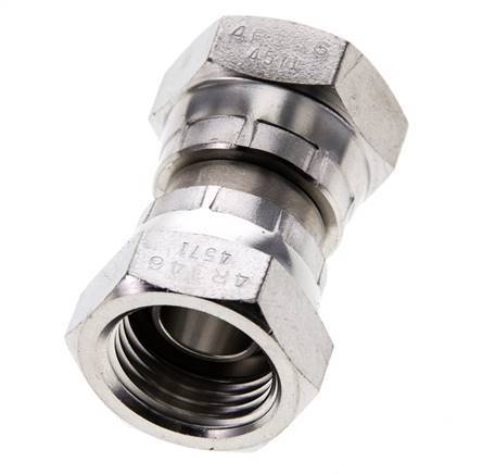 Reduzierstück gerade G1/2'' Innengewinde Hochdruck Edelstahl 60° Konus 300bar (4215.0psi) Hydraulisch
