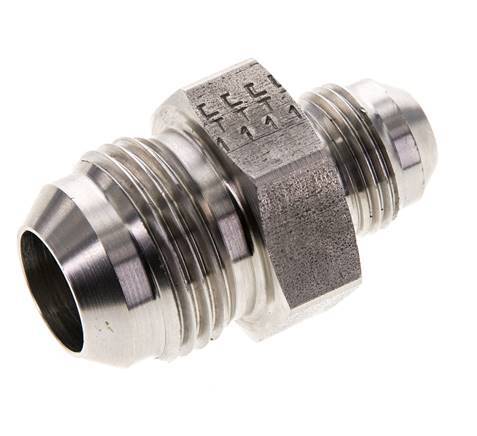 JIC Reduzier-Doppelnippel UNF 3/4''-16 x UN 1-1/16''-12 Edelstahl 210bar (2950.5psi)